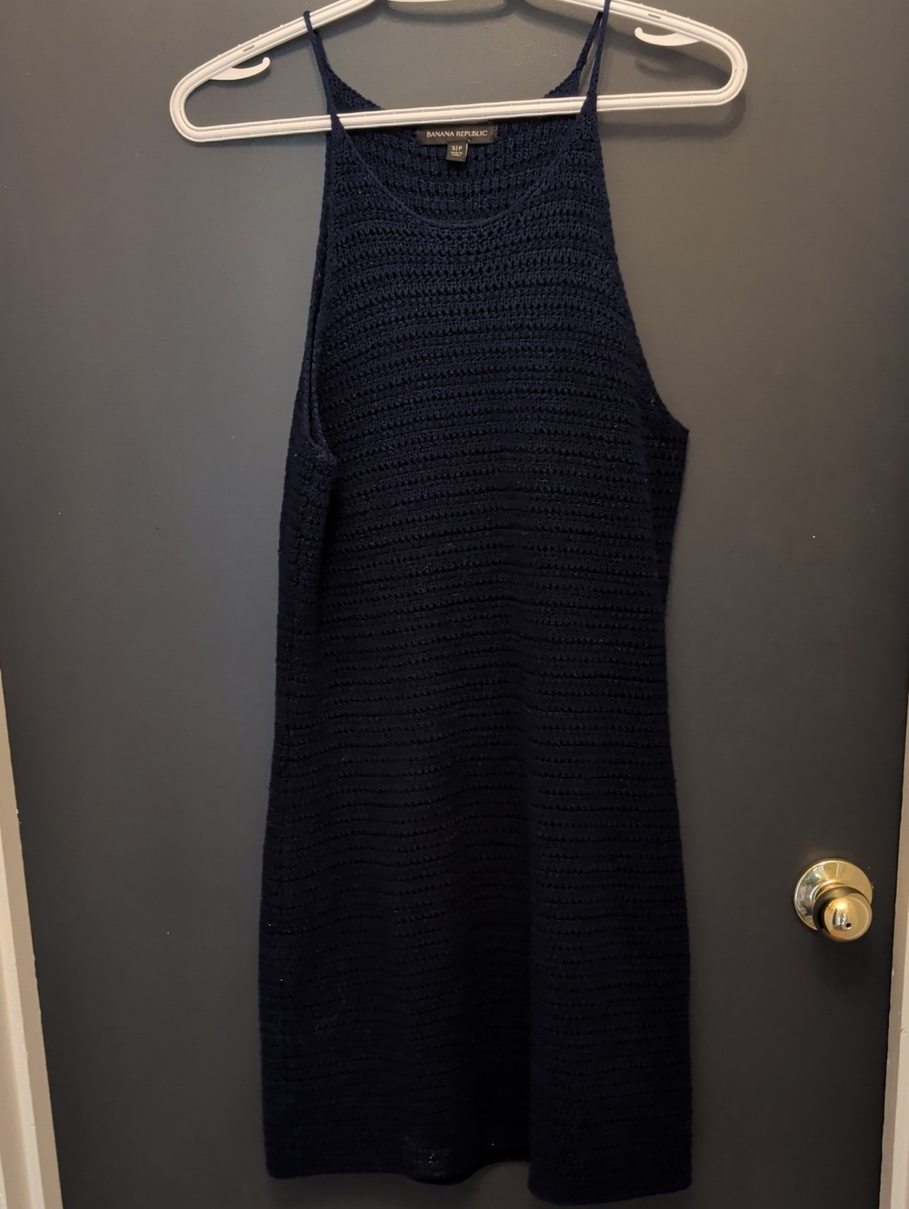 Banana Republic Navy Knit Halter Mini Dress